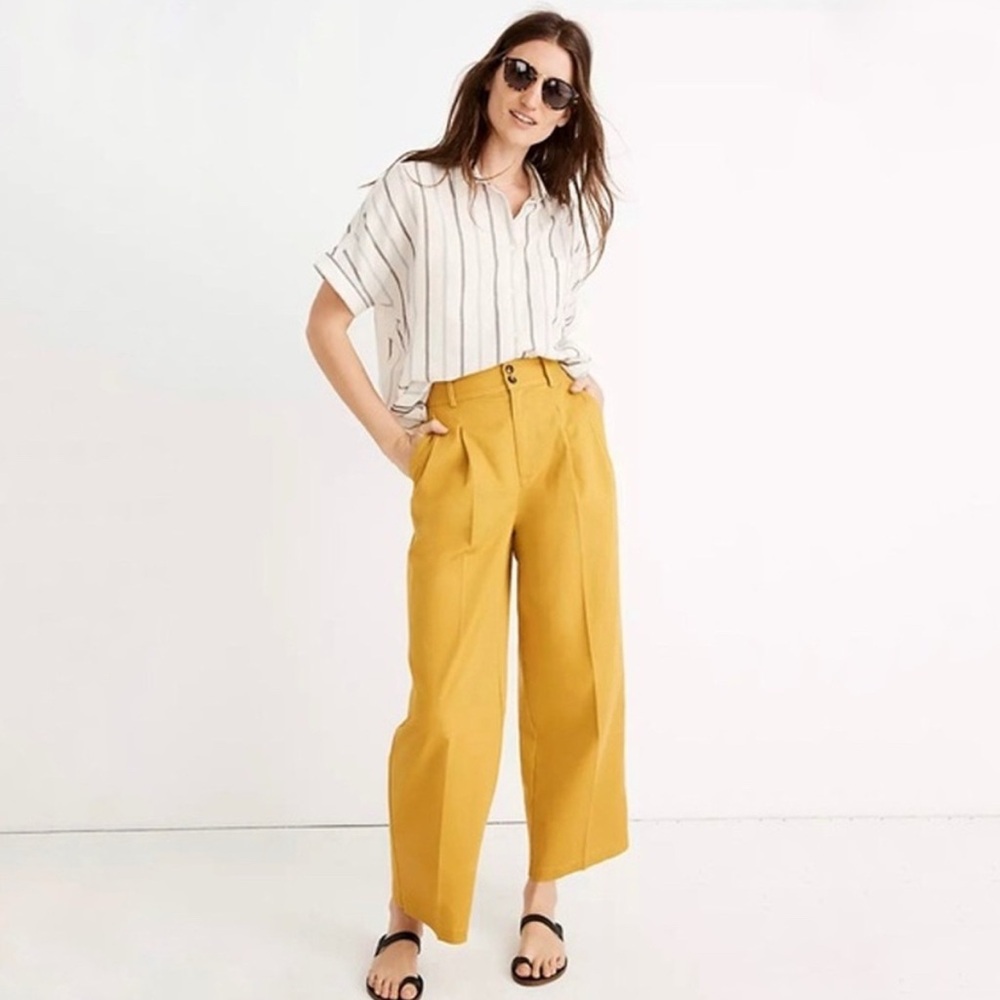 Madewell Mustard Cropped Pants